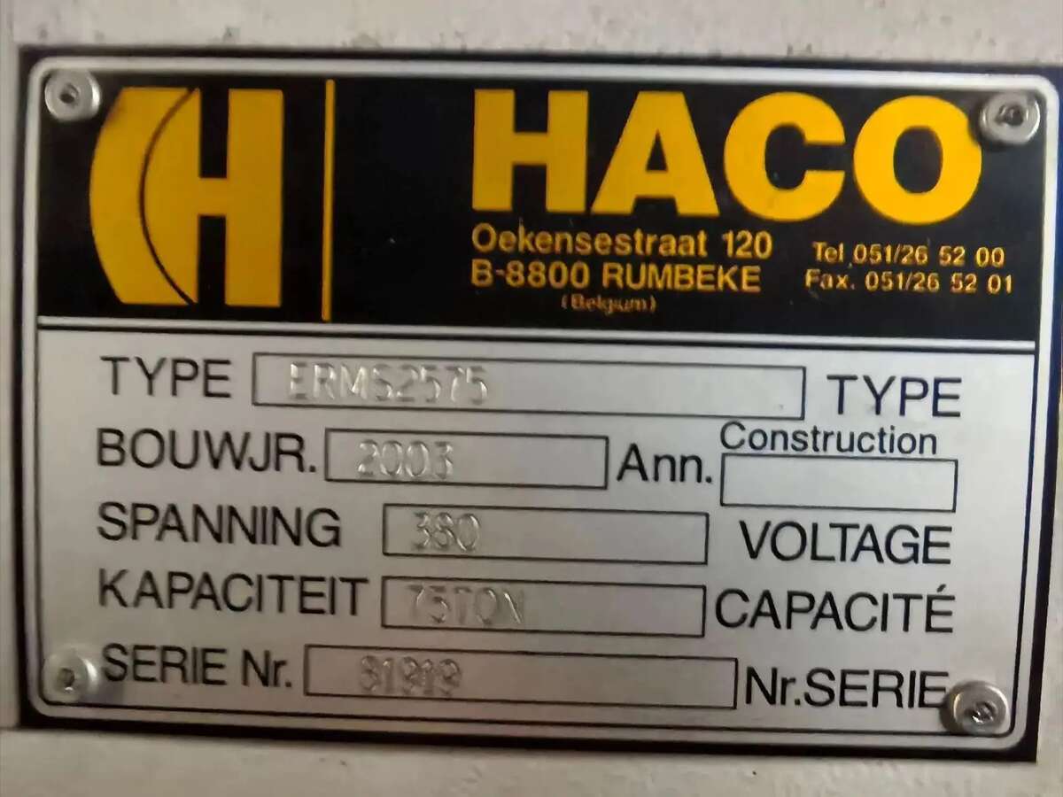 Пресс листогибочный Haco Erms 25-75 с ЧПУ