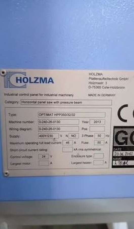 Форматно-раскроечный центр Holzma HPP 350/3 с ЧПУ