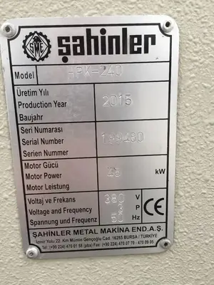 Профилегибочная машина Sahinler HPK 240