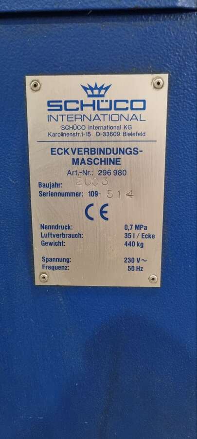 Углообжимной станок SCHUCO 296980 2003г.в.