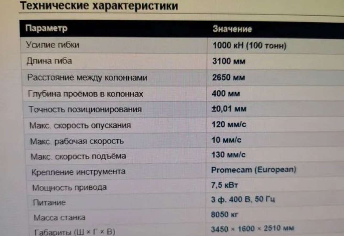 Пресс листогибочный АМВ-10031 2017 г.в.