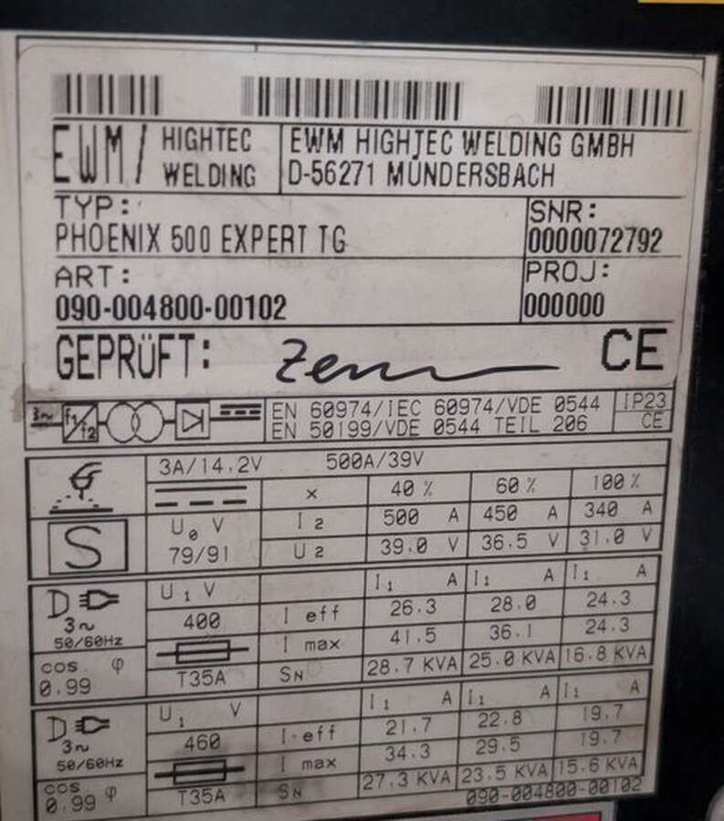 Сварочный аппарат EWM Phoenix 500 Expert TG