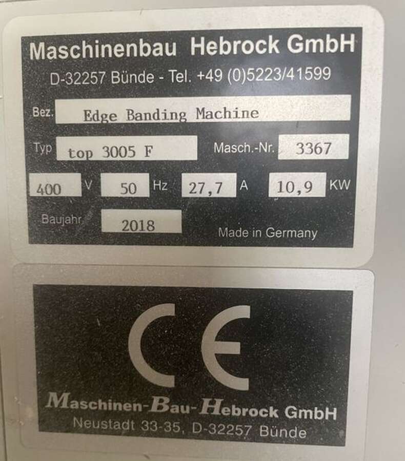 Станок кромкооблицовочный Hebrock Top 3005 F