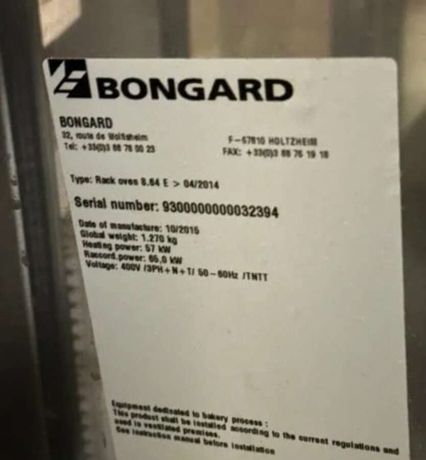 Печь ротационная bongard 8.64 E 600Х800