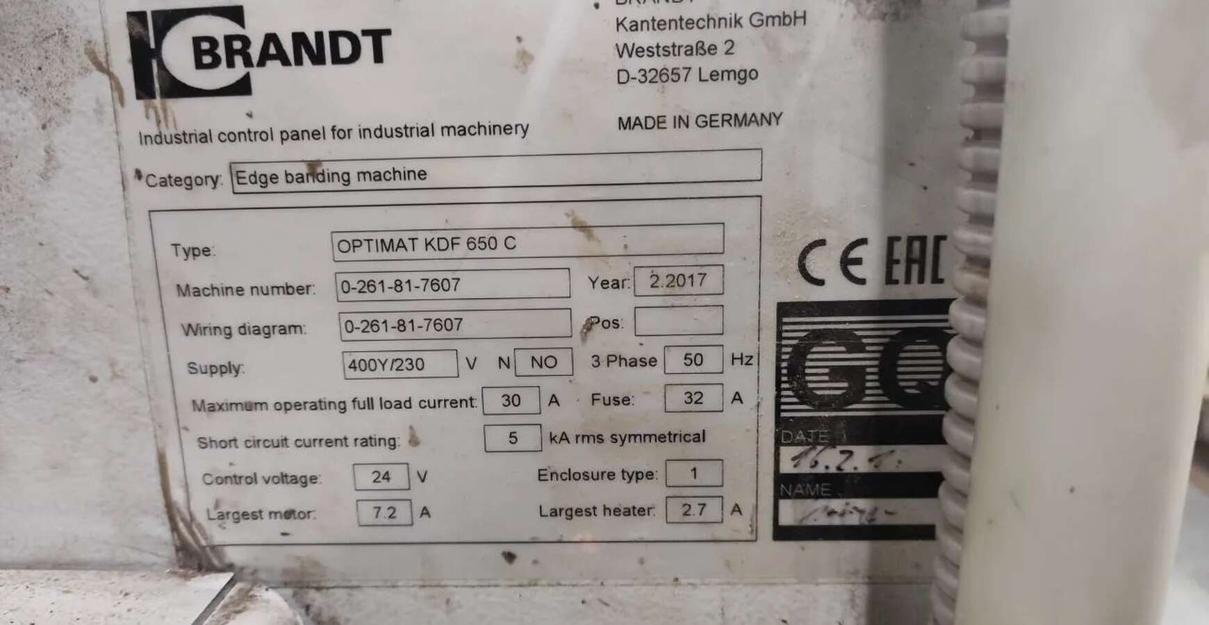 Кромкооблицовочный станок Brandt