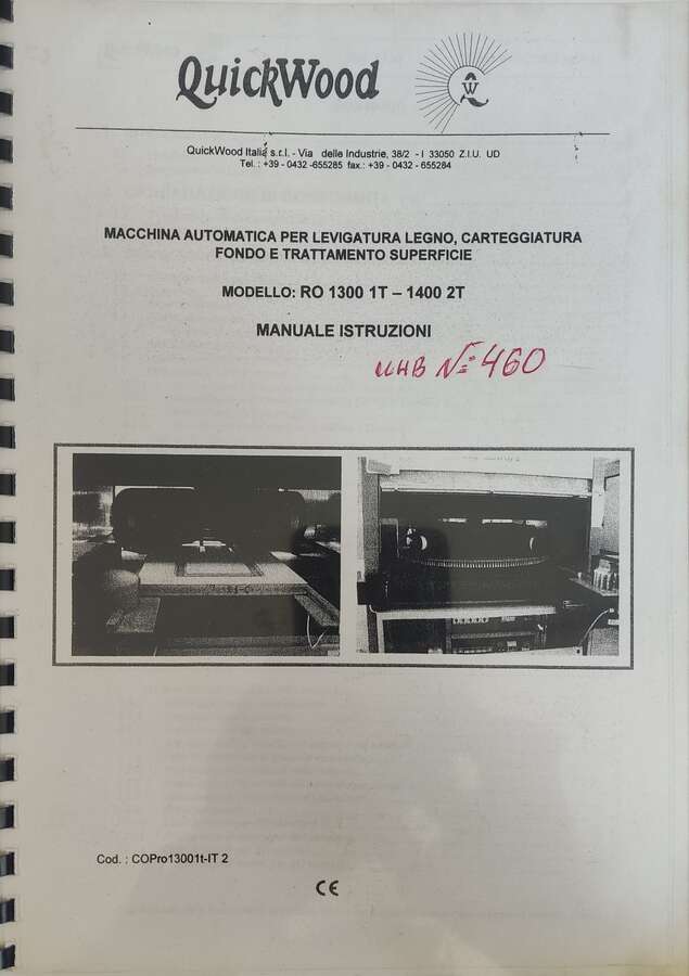 Станок шлифовальный QUICKWOOD RO 1400 ST Италия