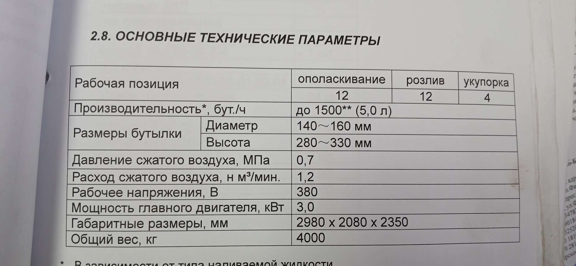 Триблок розлива спокойных жидкостей ТРБ-5-12-12-4