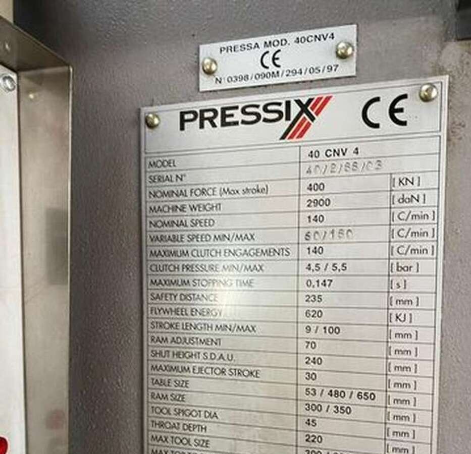 Эксцентриковый пресс PRESSIX 40T PRESSIX 40CNV4
