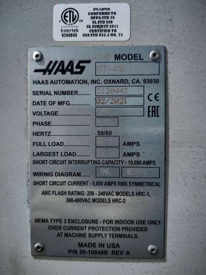Станок токарный Haas ST-40 с ЧПУ