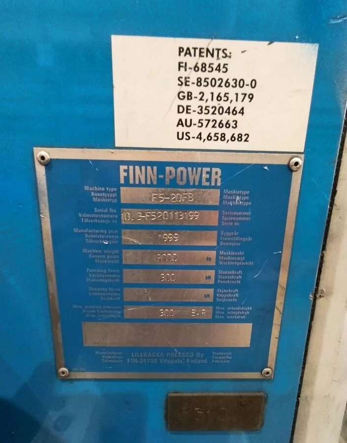 Пресс координатно-пробивной Finn Power F5-20FB