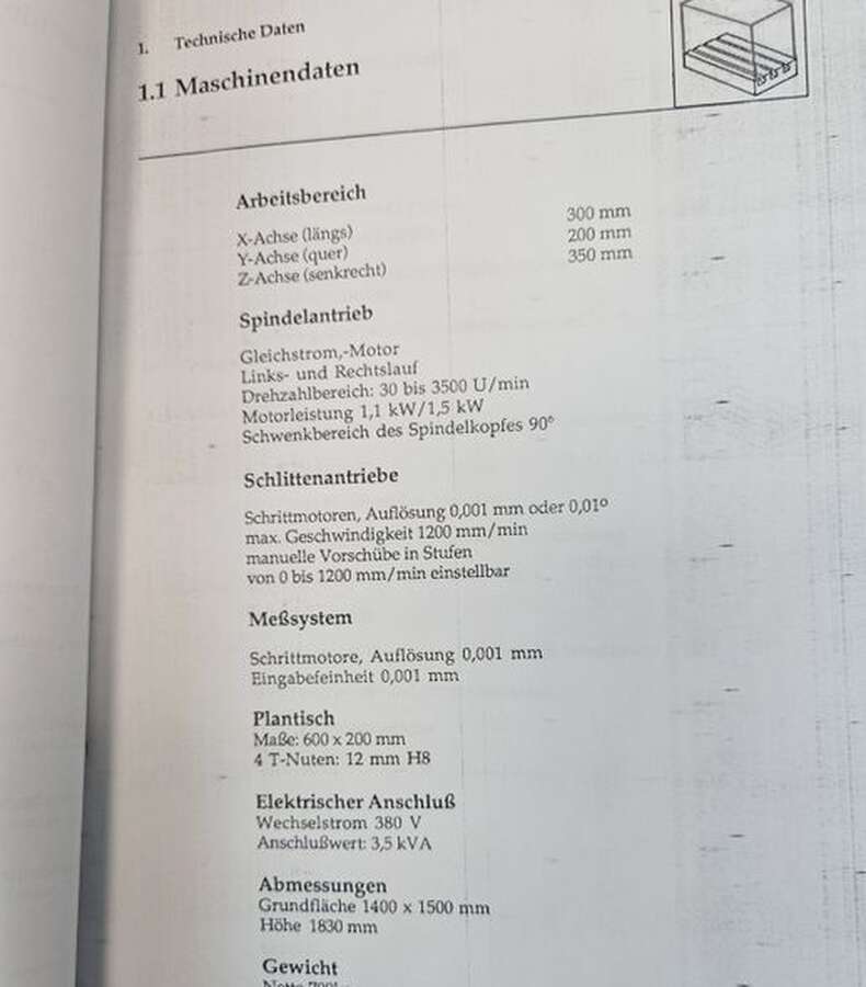 Фрезерный станок LUX-MILL с ЧПУ 1992г.в.
