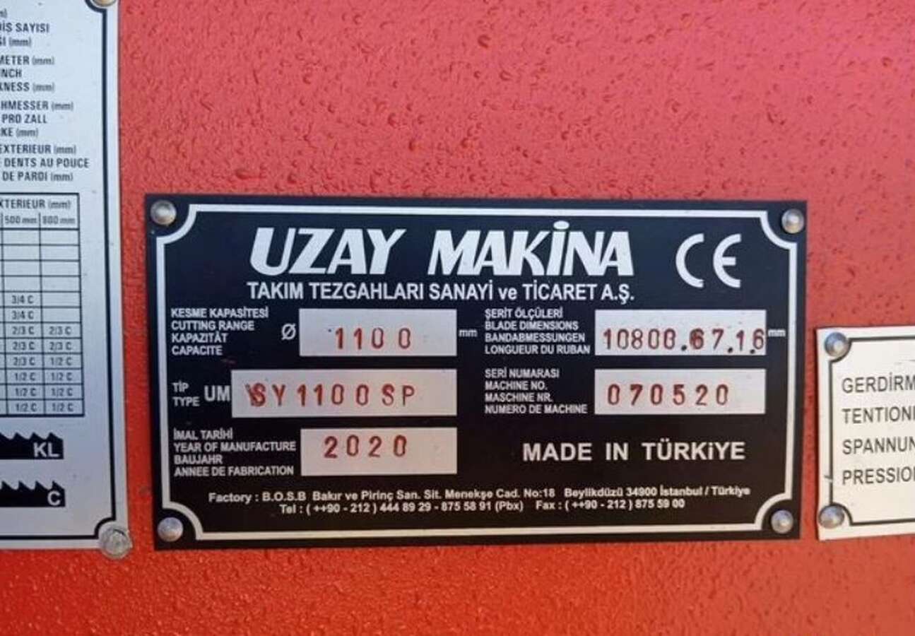 Ленточнопильный станок UZAY SY11000SP Турция