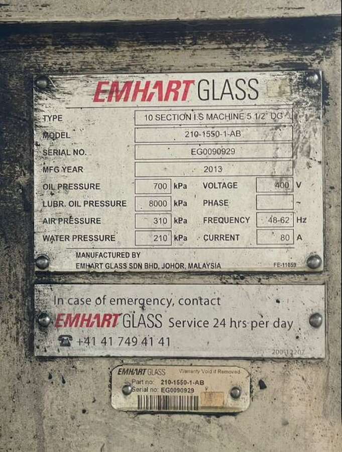 Стеклоформующая машина Emhart Glass 210-1550-1-AB