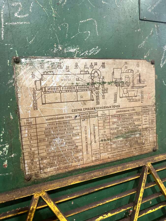 Ножницы кривошипные гильотинные НА3222 с ножом