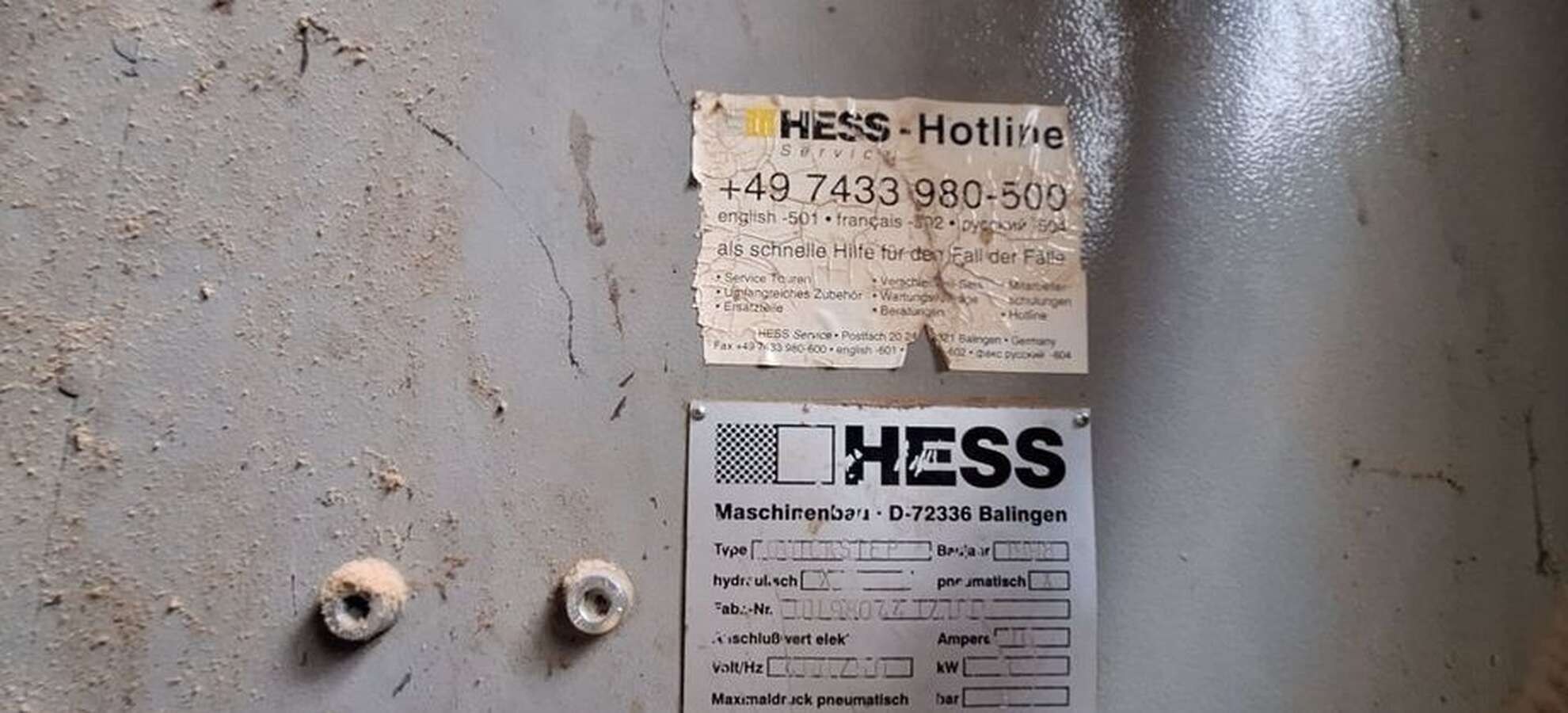 Пресс для сборки рам Hess D-72336