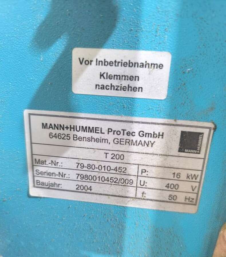 Сушилка для полимеров MANN+HUMMEL T 200