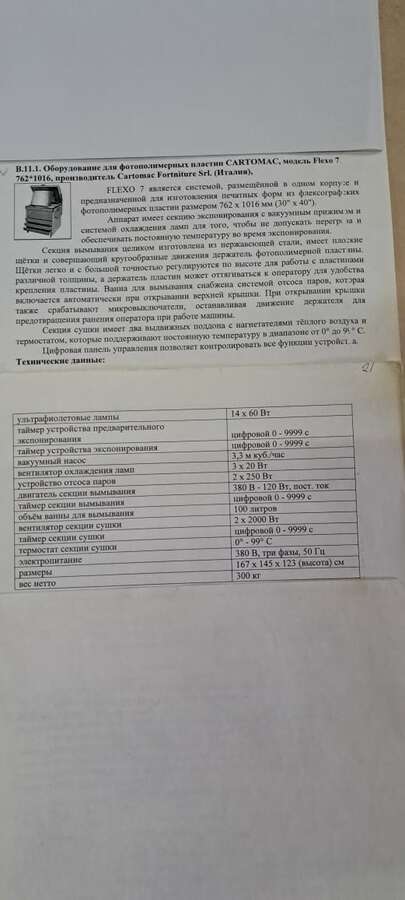 Участок изготовления клише флексоформ Италия