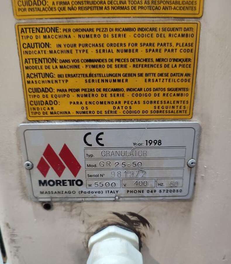 Дробилка для полимеров MORETTO GR 25/50