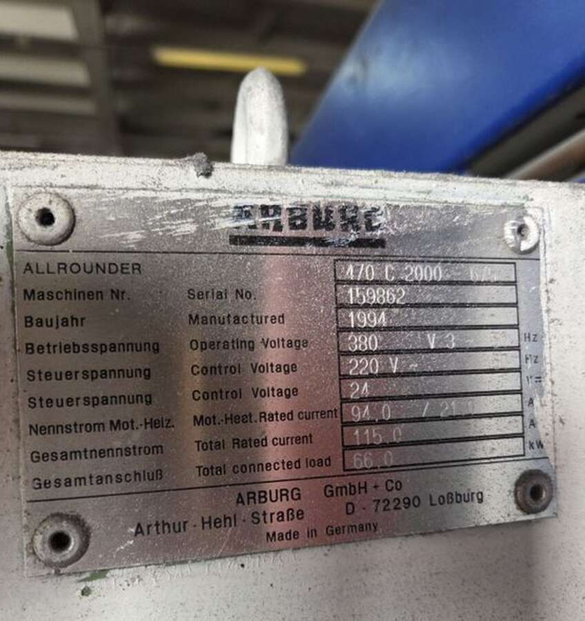 Термопластавтомат ARBURG 470 С 2000