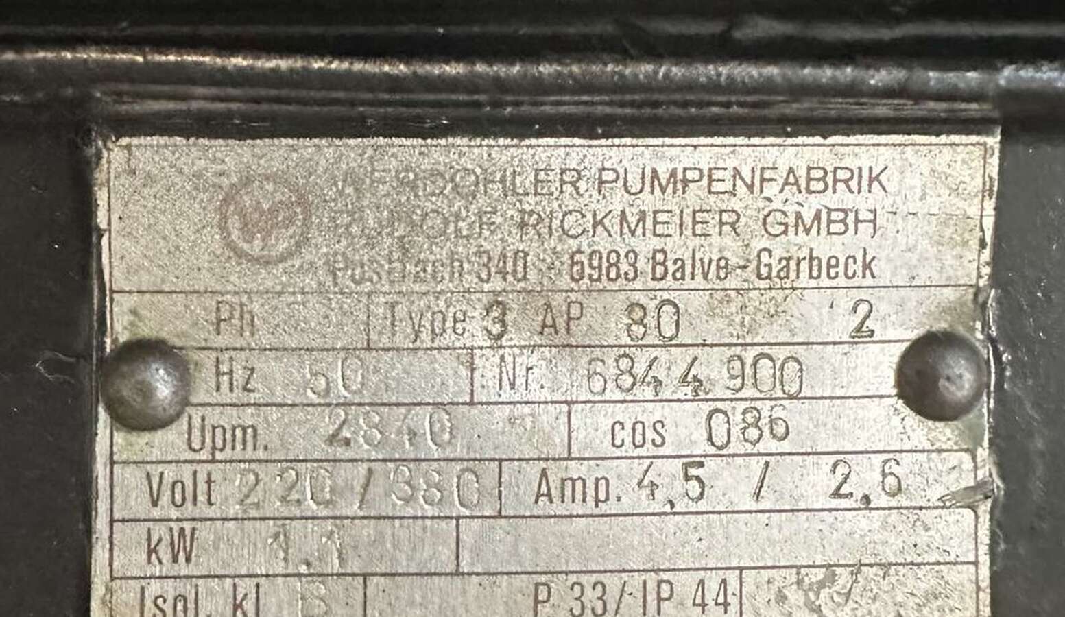 Шприц гидравлический Rickmeier 40