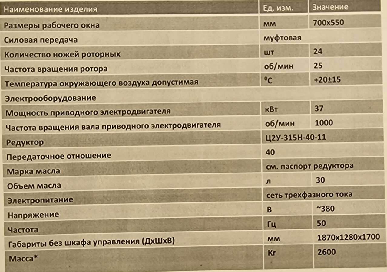 Шредер двухроторный SL-SHR-2.275