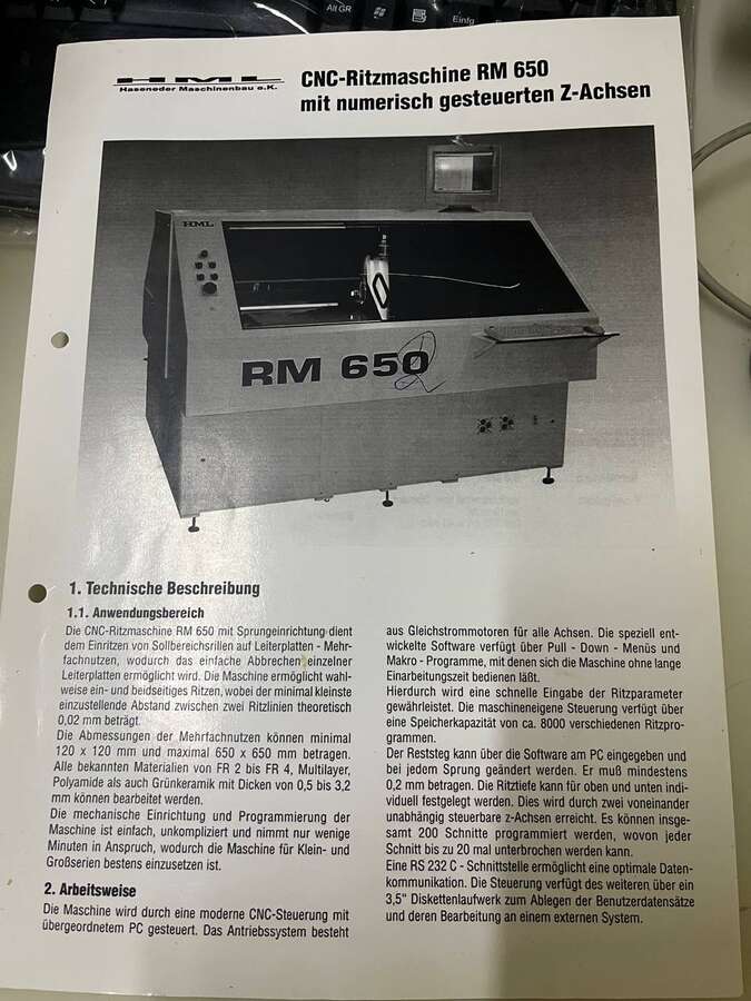 Установка скрайбирования печатных плат HML RM-652