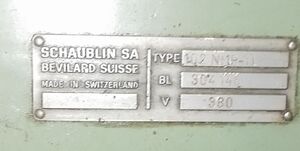 Токарный станок schaublin TL 102N-HP