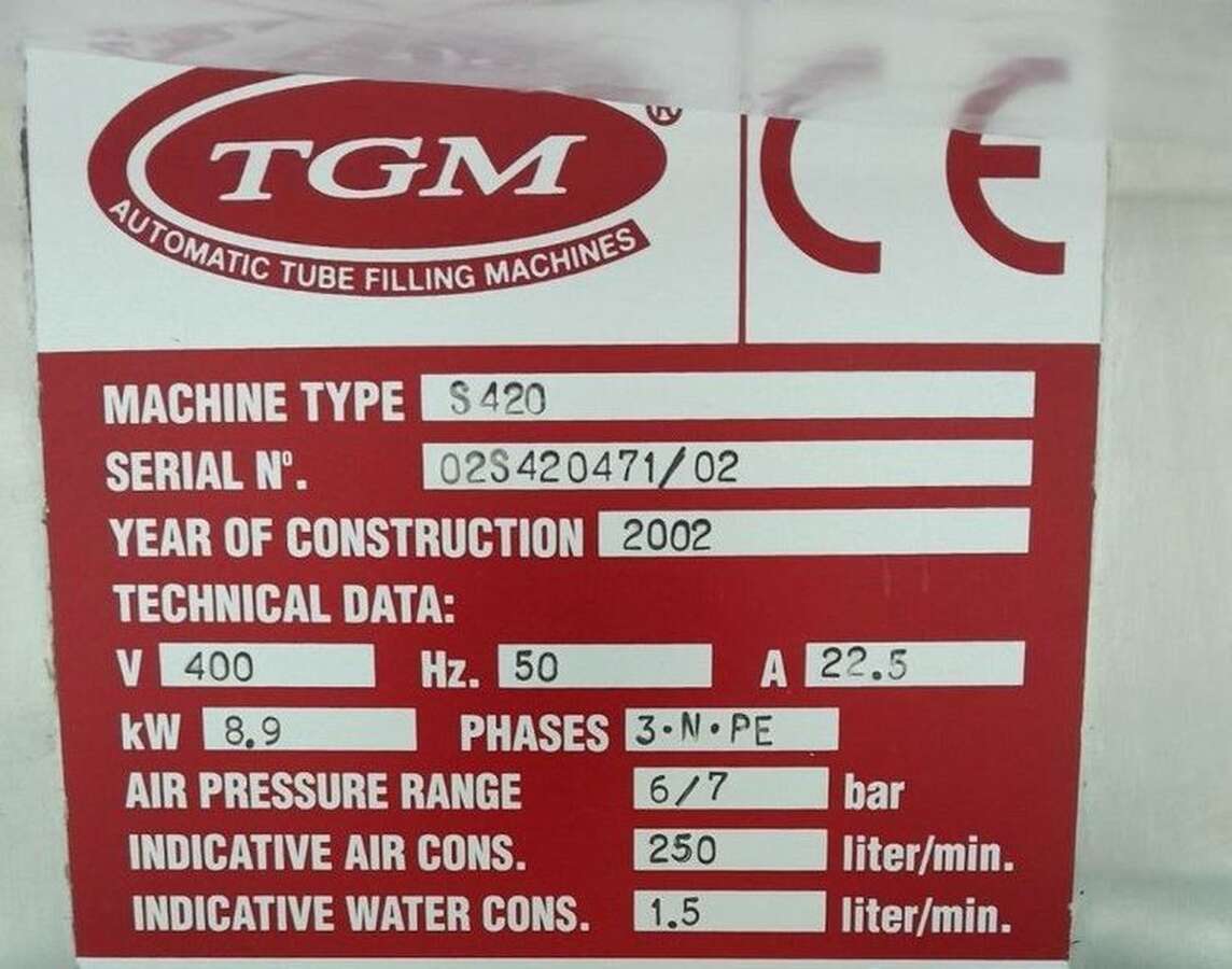 Машина по заполнению и закрытию тюбиков TGM S420