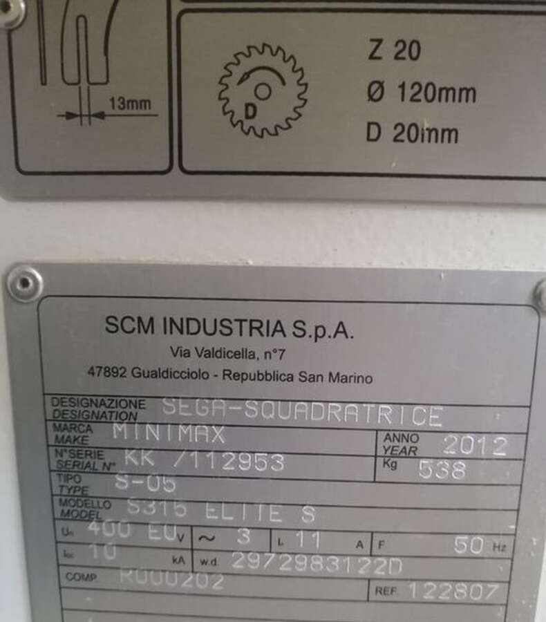 Формато-раскроечный станок SCM S315 Elite S
