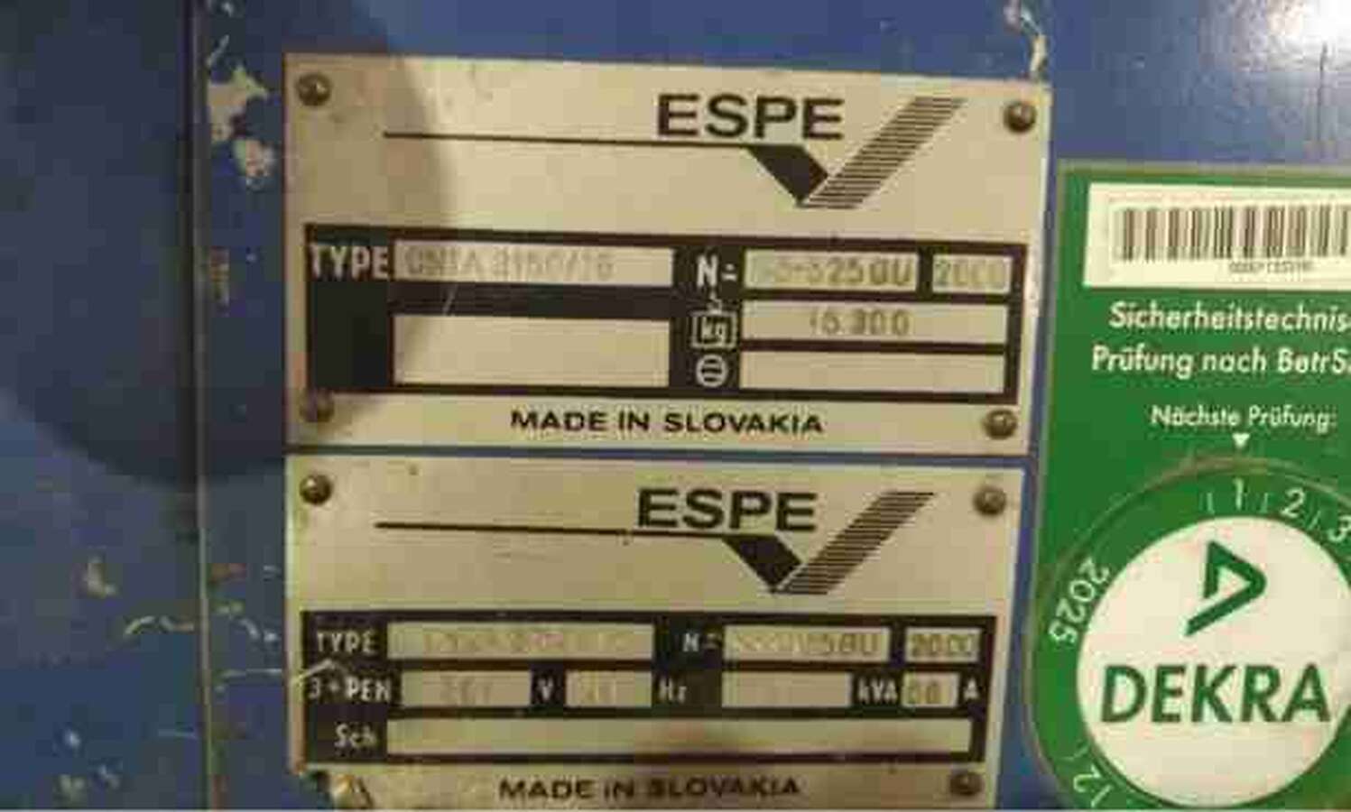 Гильотинные ножницы ESPE CNTA 3150/16