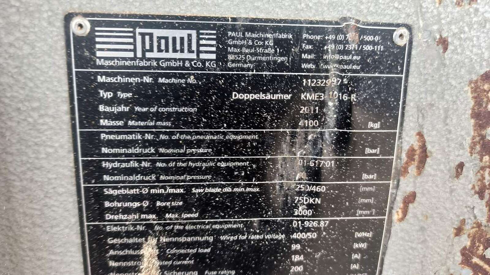 Кромкообрезной многопильный станок PAUL KME 3-1016R