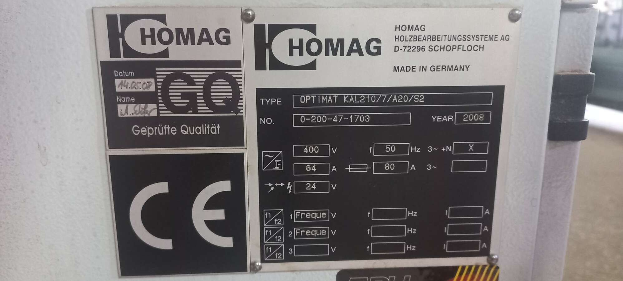 Кромкооблицовочный станок Homag Optimat KAL 210/7/A20/S2