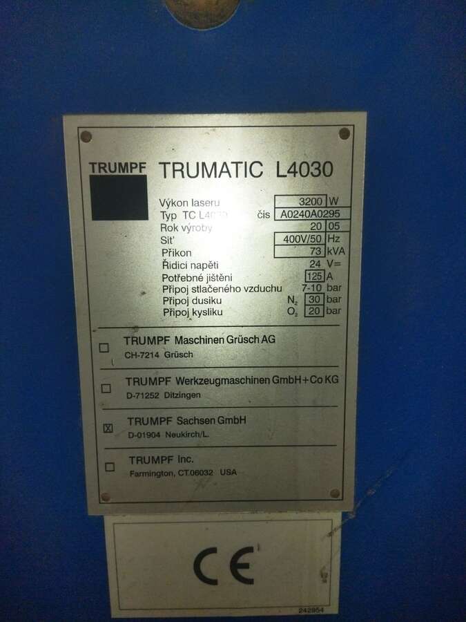 Станок для лазерной резки Trumpf TruLaser 3040