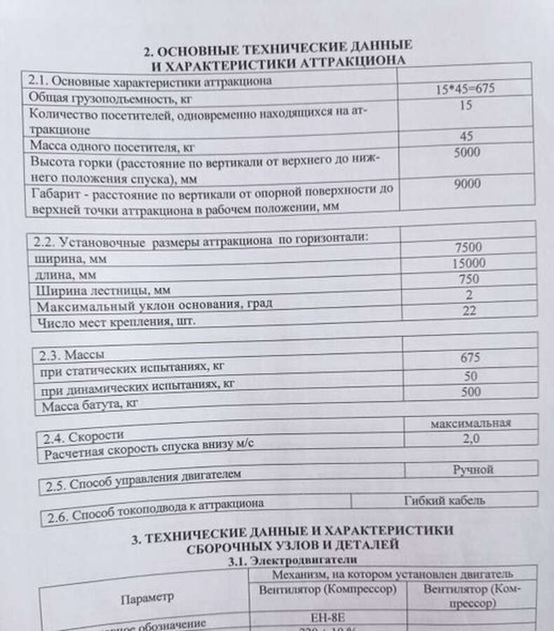 Батут надувной с горкой