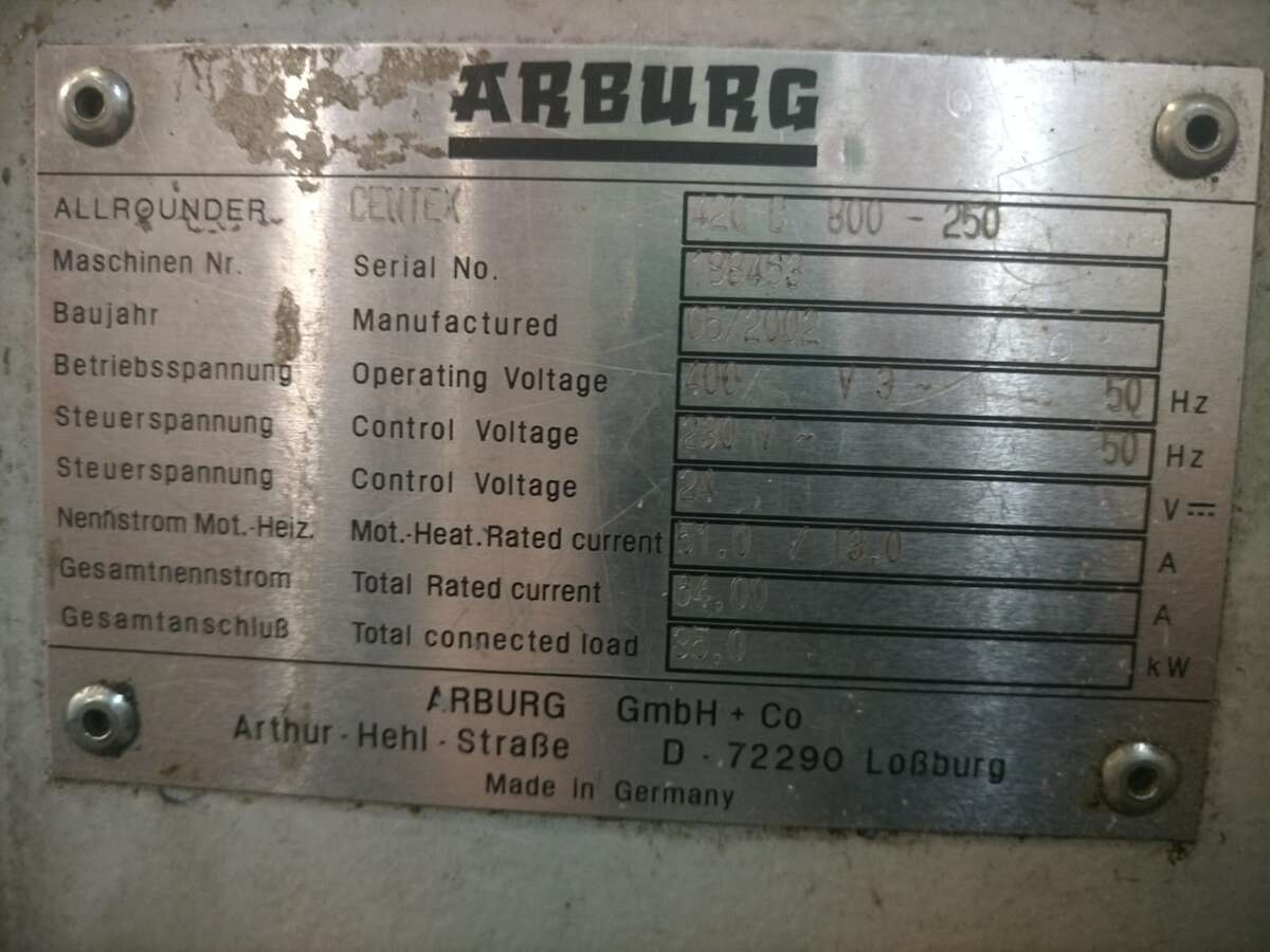 Термопластавтомат Arburg 420C 800-250 Германия