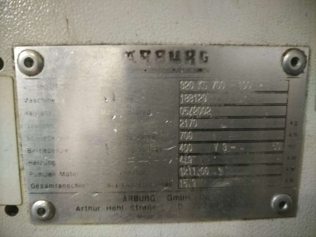 Термопластавтомат Arburg 320K 700-100 Германия