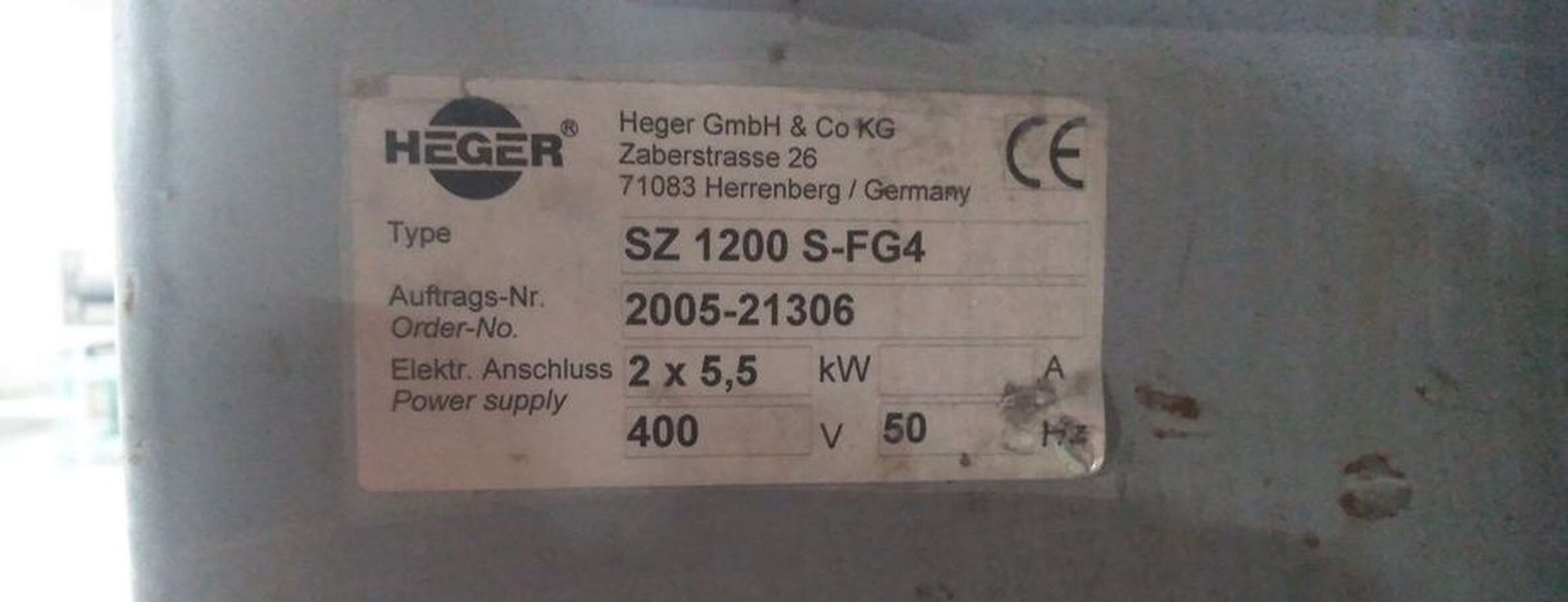 Шредер Heger SZ 1200 S-FG4