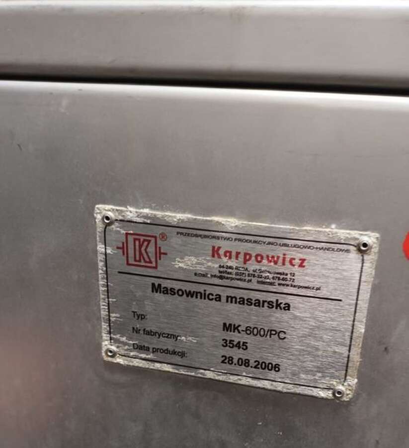 Вакуумный мясомассажер Karpowicz MK 600/PC