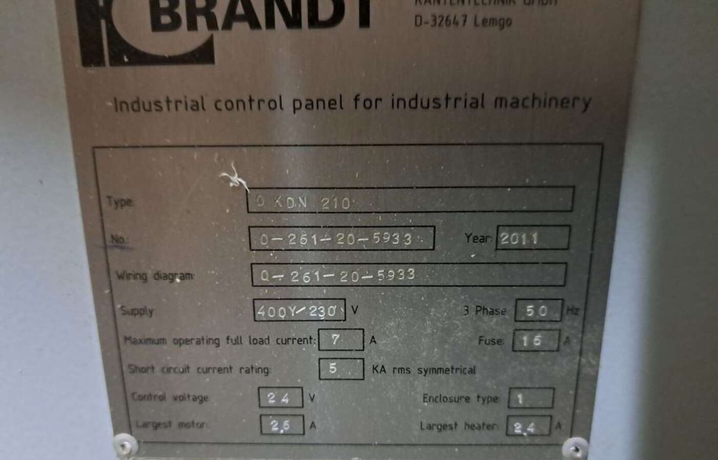 Кромкооблицовочный станок BRANDT KDN 210