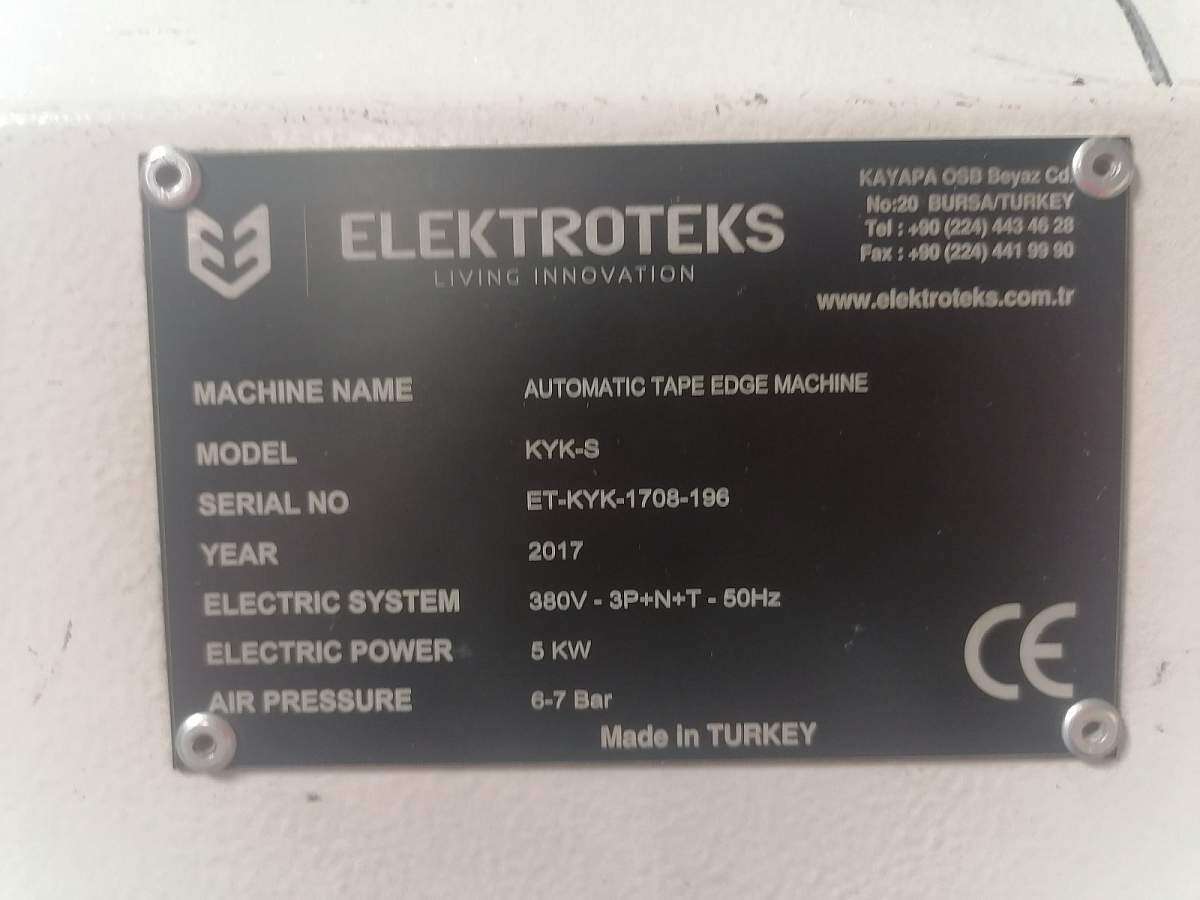 Aвтoмaтичeскaя oкaнтовочная машинa Еlektrоtеks KYK-S Турция