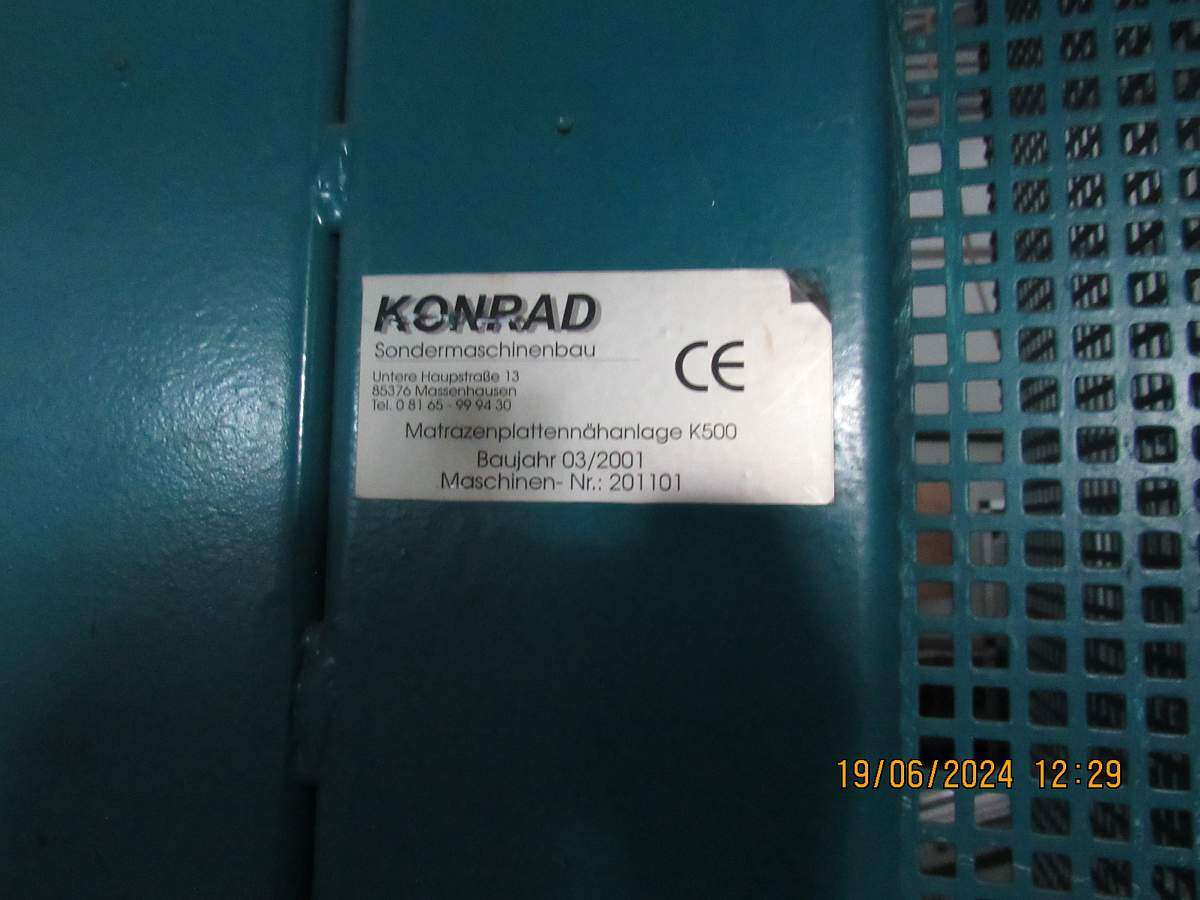 Линия швейная для вышивки матрацных плат Konrad K500 Германия