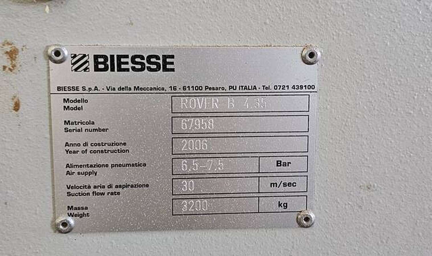 Обрабатывающий центр С ЧПУ Biesse ROVER B 4.35