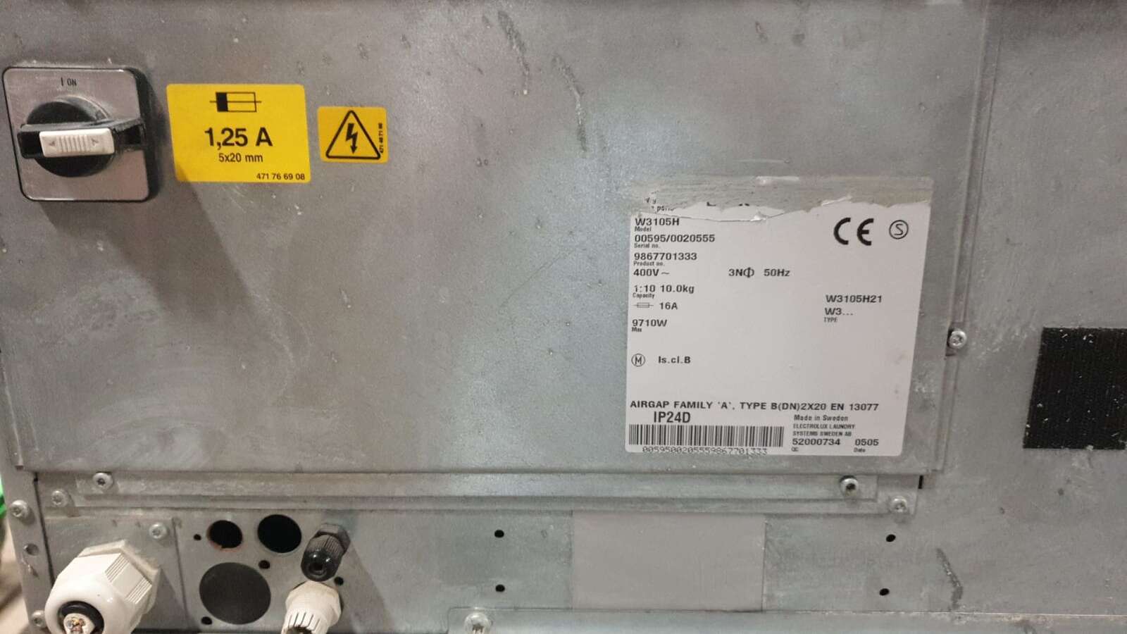 Промышленная машина Electrolux W3105H
