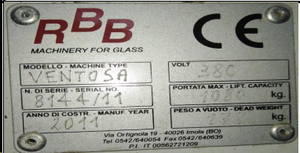 Присоска вакуумная для подъема стекла VENTOSA RBB