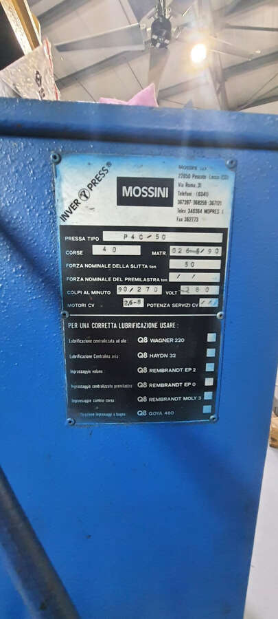 Пресс MOSSINI P4C/50