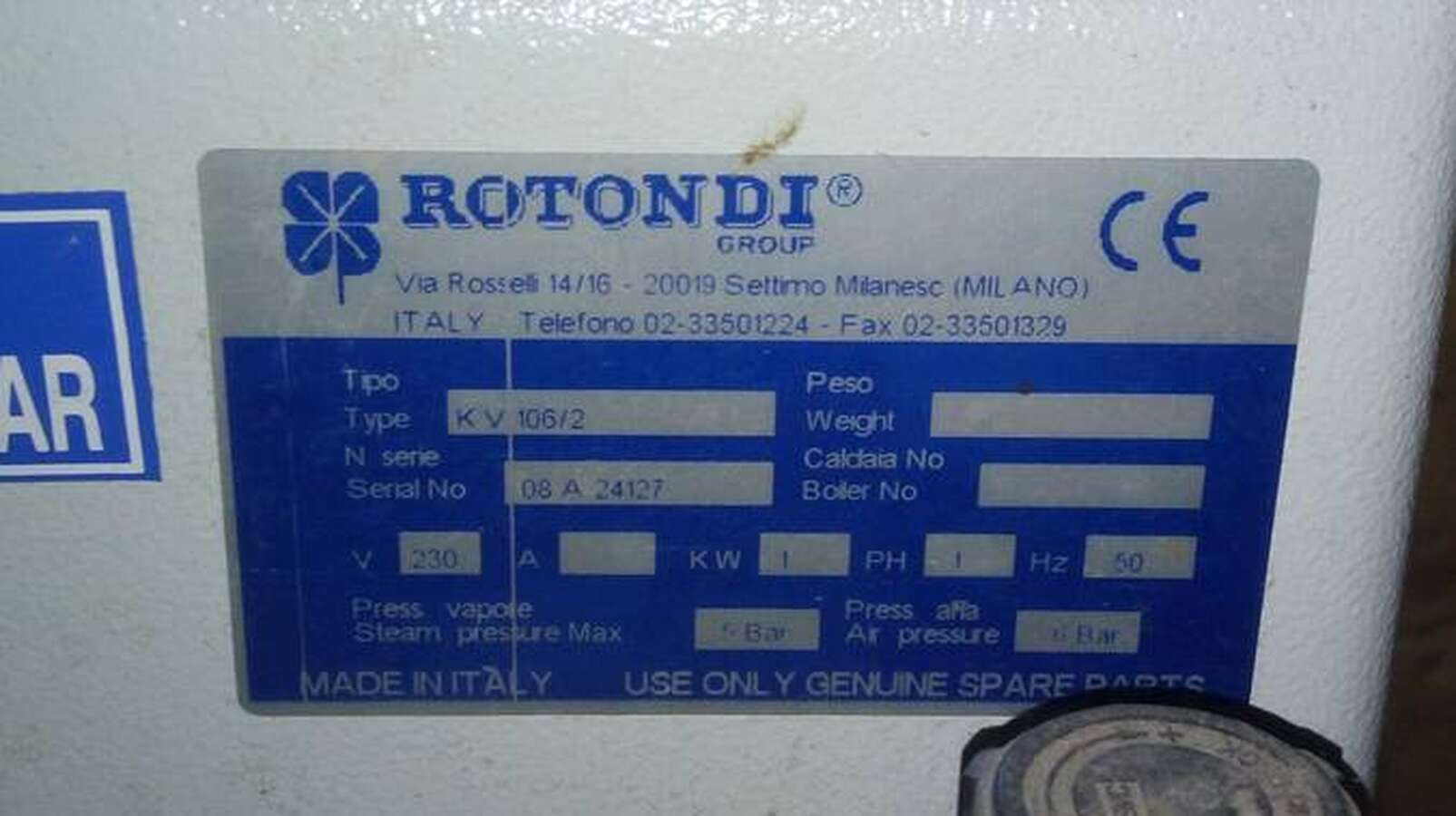 Пресс Rotondi KV-106/2