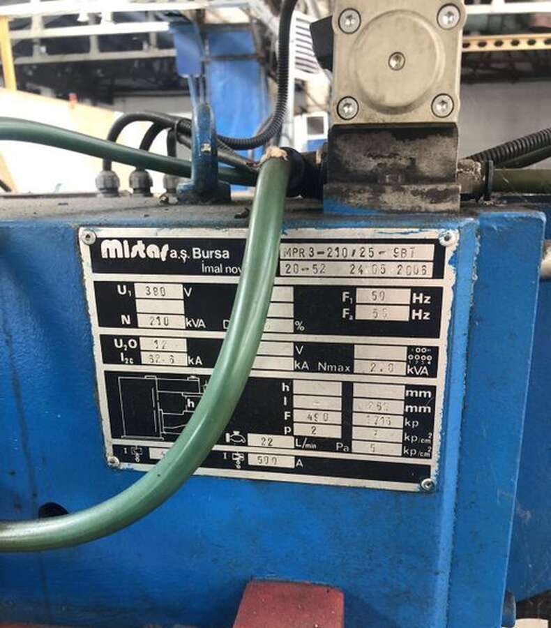 Сварочная машина Mistas MPR3-210/25-9BT Турция