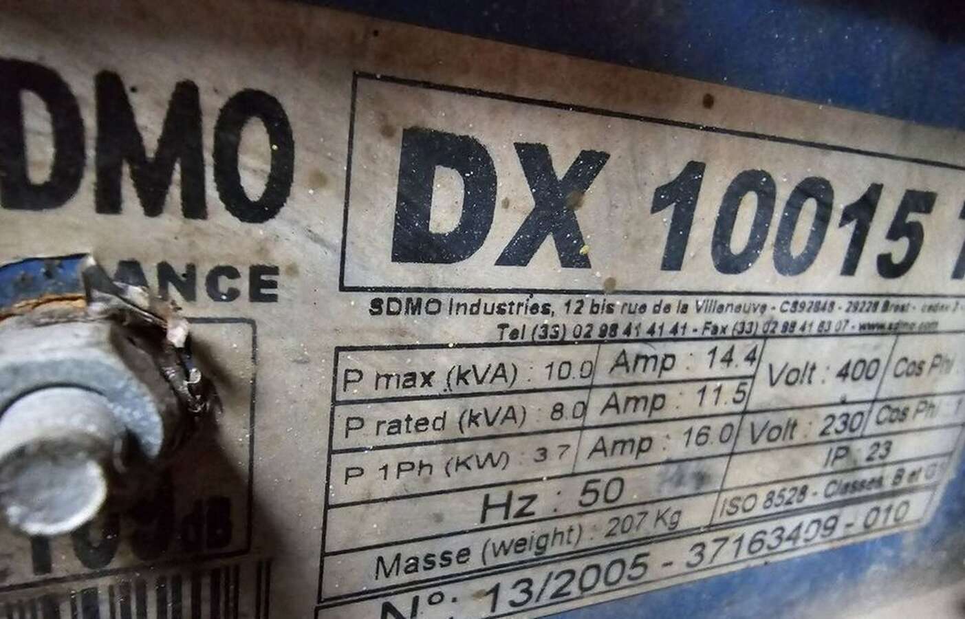 Генератор дизельный SDMO DX 10015 TE