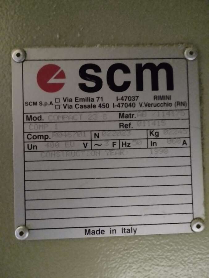 Четырехсторонний строгальный станок SCM COMPACT 23S