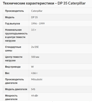 Погрузчик вилочный Caterpillar DP35